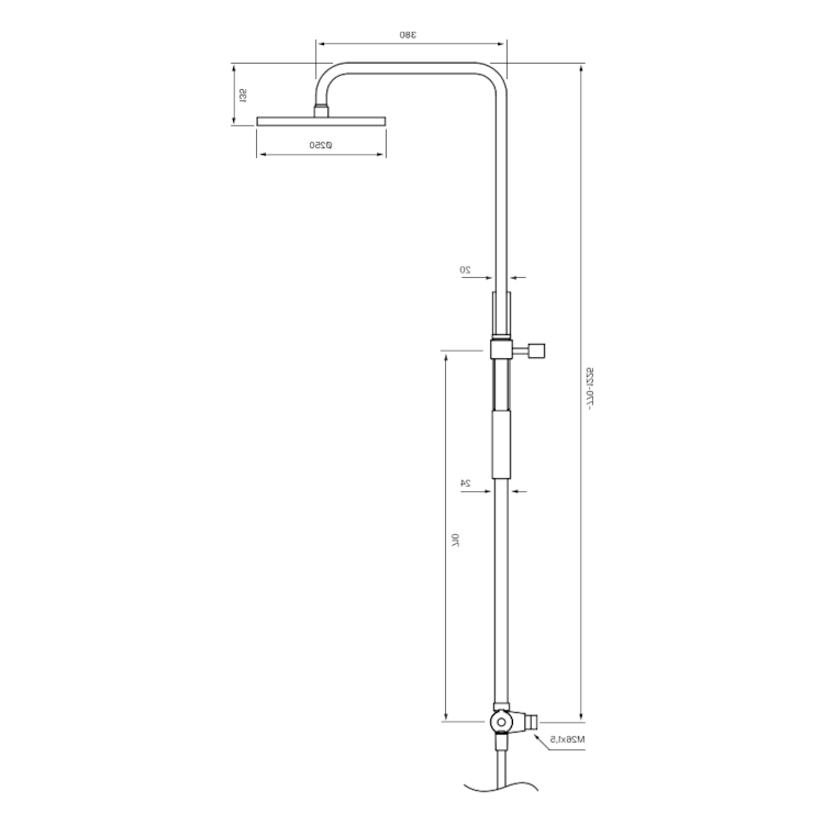 Tapwell TVM7200 mattsvart takdusch 160 cc inklusive Monterat & Klart