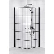 Alterna Lusso duschhörna 90x90 cm svart inklusive Monterat & Klart