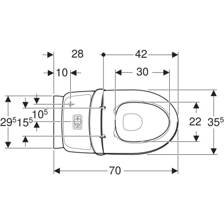 Ifö Spira 6293 vägghängd WC dubbelspolning, med synlig cistern inklusive Monterat & Klart