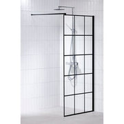 Alterna Lusso Black Skärmvägg Klarglas 80 cm inklusive Monterat & Klart